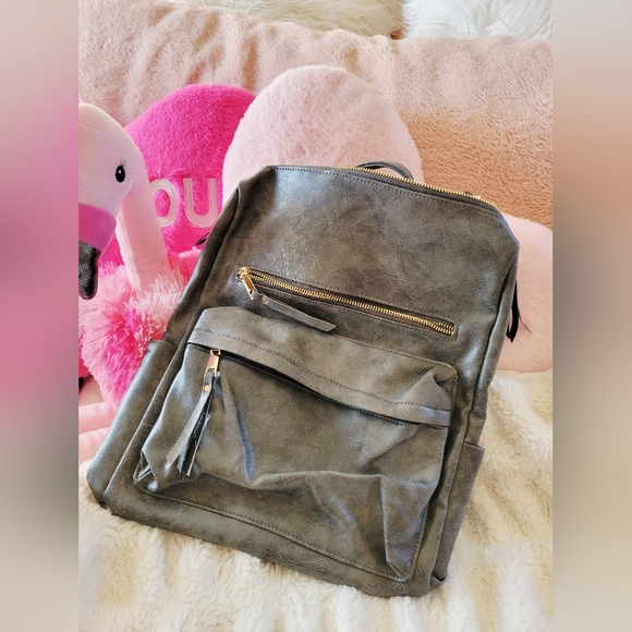 New Faux Leather Backpack - Picture 8 of 9